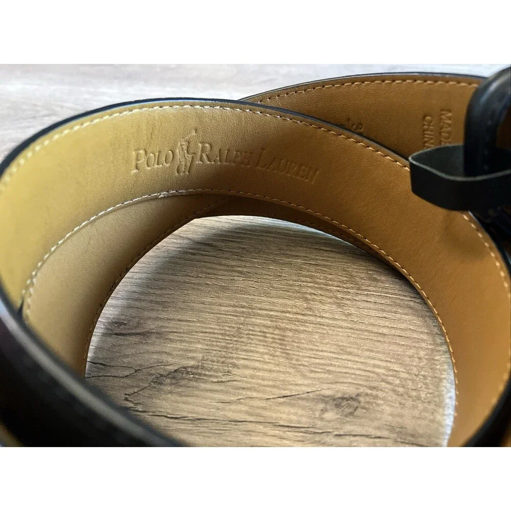 Polo Ralph Lauren Black Belt - Real Leather- Very Good Condition